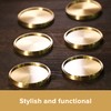 Heavy Brass Coasters for Drinks (6-Pack) - Solid Bronze Gold