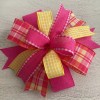 Handmade 10" Spring Wreath Bow, Easter Lantern Bow - Pink