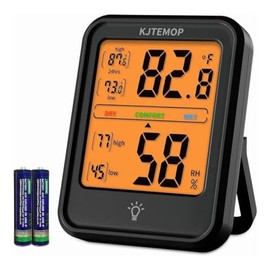 Termómetro Higrómetro Digital para Interiores con Retroiluminación, Imán y Pantalla LCD, Monitor de Temperatura y Humedad de Montaje en Pared, ℃ ℉ Conmutable, Registros Mínimos y Máximos para el Hogar