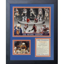 Legends Never Die "2008 Florida Gators National Champions Framed Photo Collage, 11 x 14-Inch, (12060U)