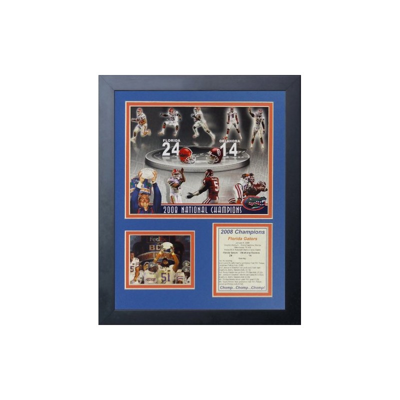 Legends Never Die "2008 Florida Gators National Champions Framed Photo