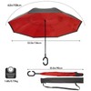 G4Free 62 Inch Large Reverse Umbrella with C-Shaped Handle, Windproof