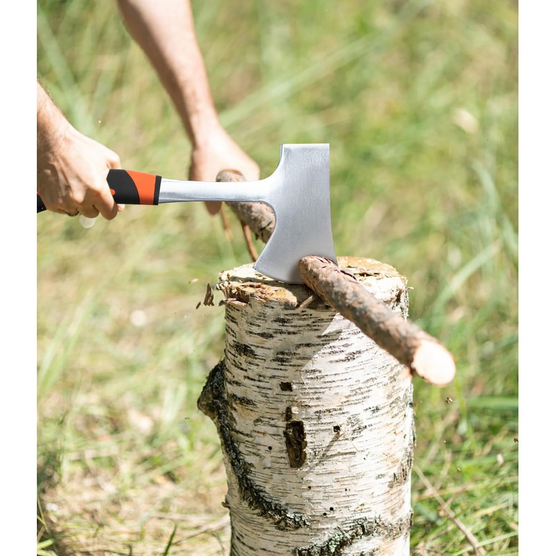 WICING 13.8" Hatchet, Camping Axe 1065 High Manganese Steel &