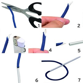 Paracord Needle Set of 6 Stainless Steel Needles Sewing Tools Hand Sewing Needles Scraper Hobby Craft Supplies Craft Supplies Handmade Tools with Drawstring Bag