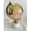 Globe NWT Glass Globe On Marble Alabaster Stand Mirrored Gold