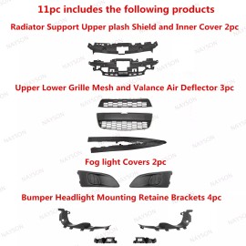NAYSON For Sonic 2012-2016 Grille/Bumper Grill/Radiator Support/Fog light Cover/Bracket