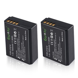 Eeyrnduy 2-Pack of LP-E10 Batteries for Canon EOS Rebel T7 T6 T5 T3, Kiss X50 X70, EOS 1100D 1200D 1300D 2000D Digital Camera