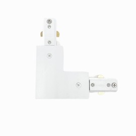 H Track L Connector H Type Single Circuit 3-Wire-1 Track Lighting H Track System Track Lighting Accessories White