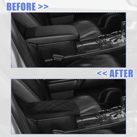 X AUTOHAUX Auto Car Armrest Protective Cover Pad for Toyota Highlander 2007 2008 2009 2010 2011 2012 2013 2014 Black