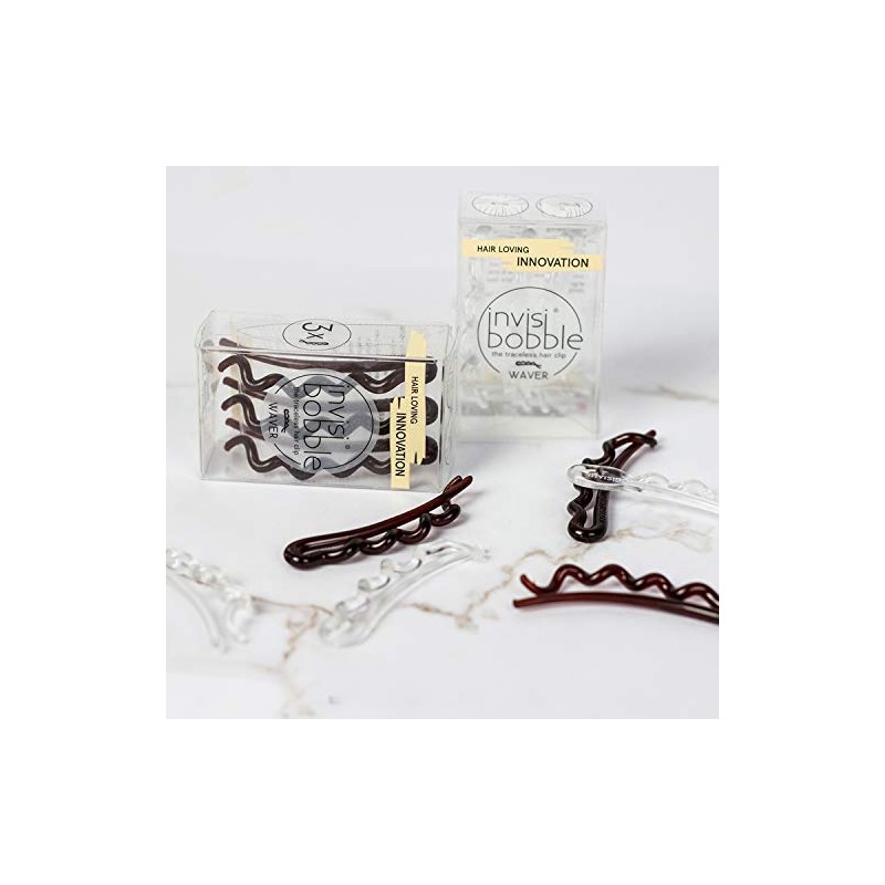 Invisibobble 38971IB Anillo de Pelo Waver Crystal Clear, 3 pz