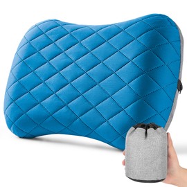 Inflatable Pillow Ultralight Outdoor Camping Pillow, Camping Pillow, Inflatable Ergonomic Travel Pillow, Inflatable Beach Pillow (Blue)