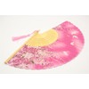 OMyTea® Women Hand Held Silk Folding Fans with Bamboo Frame