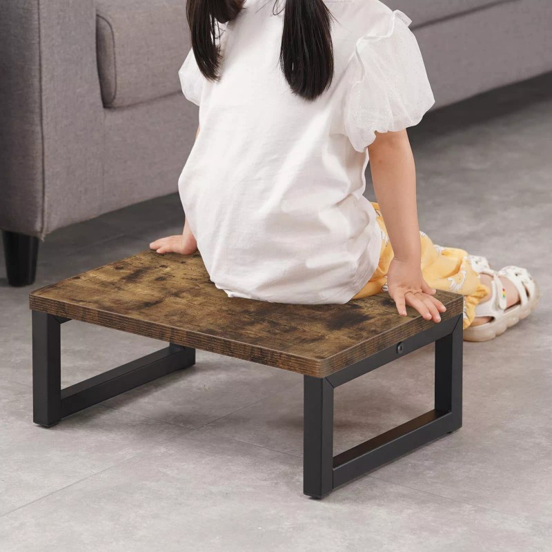 Snughome Wooden Step Stools for Kids Solid Portable Wooden Bedside