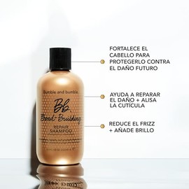 Bumble and Bumble shampoo reparador del cabello Bomd-Building | Para cabello dañado | Color Seguro | Anti Frizz + Agrega brillo | Rizado, ondulado, liso