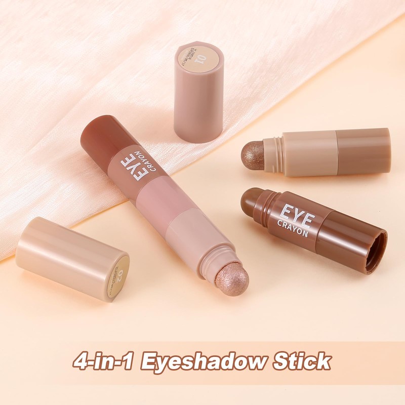 Apooliy 4 Colours Eyeshadow Pen, Mother of Pearl Fine Glitter