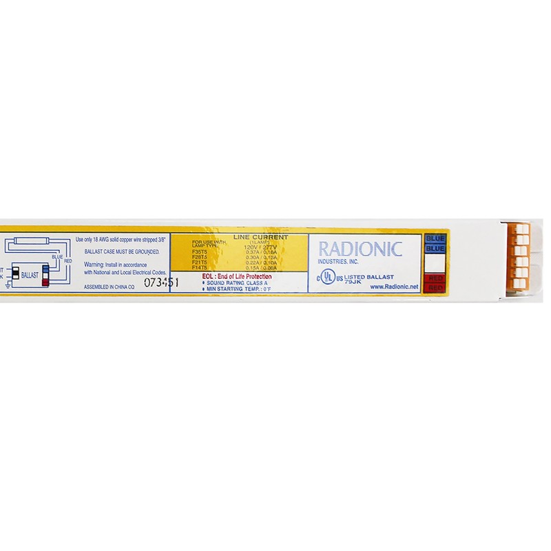 Radionic EU135PH-C Electronic Fluorescent Ballast, 35W T5, 1 Lamp, 120/277V