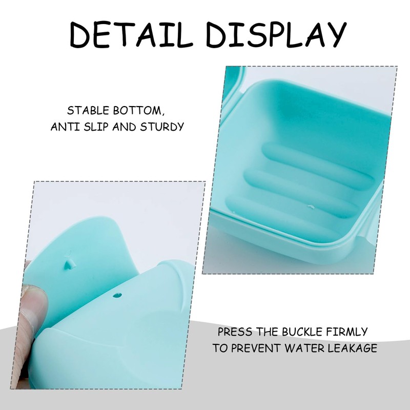 4 Pieces Soap Dish And 2 Pieces Bubble Bag, Waterproof