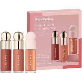 Rare Beauty Edición limitada Mini Blush & Luminize Trio - Amado - Virtud - Animar - Nuevo en caja