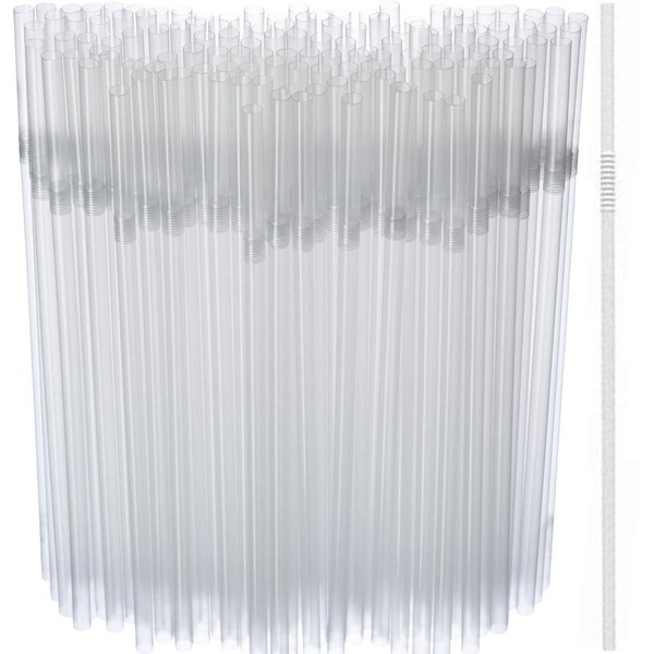 500 Count Flexible Disposable Plastic Drinking Straws - 8.3 X
