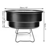 25cm Portable Round Barbecue BBQ Charcoal Grill with Handle for