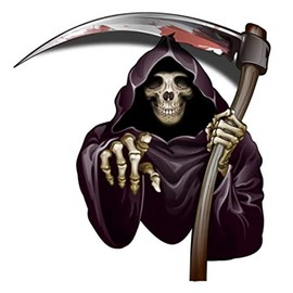 EROSPA® Sticker Car Motorcycle Skull Grim Reaper Skeleton Car Sticker