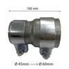 Pipe Reducer Exhaust Adapter Including 2 Mounting Clamps Broadband Clamp