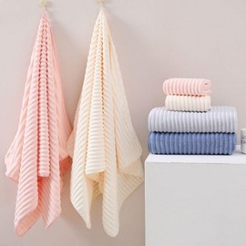 Shower towel washcloth large soft towel set of 2 Towel + bath towel/gray