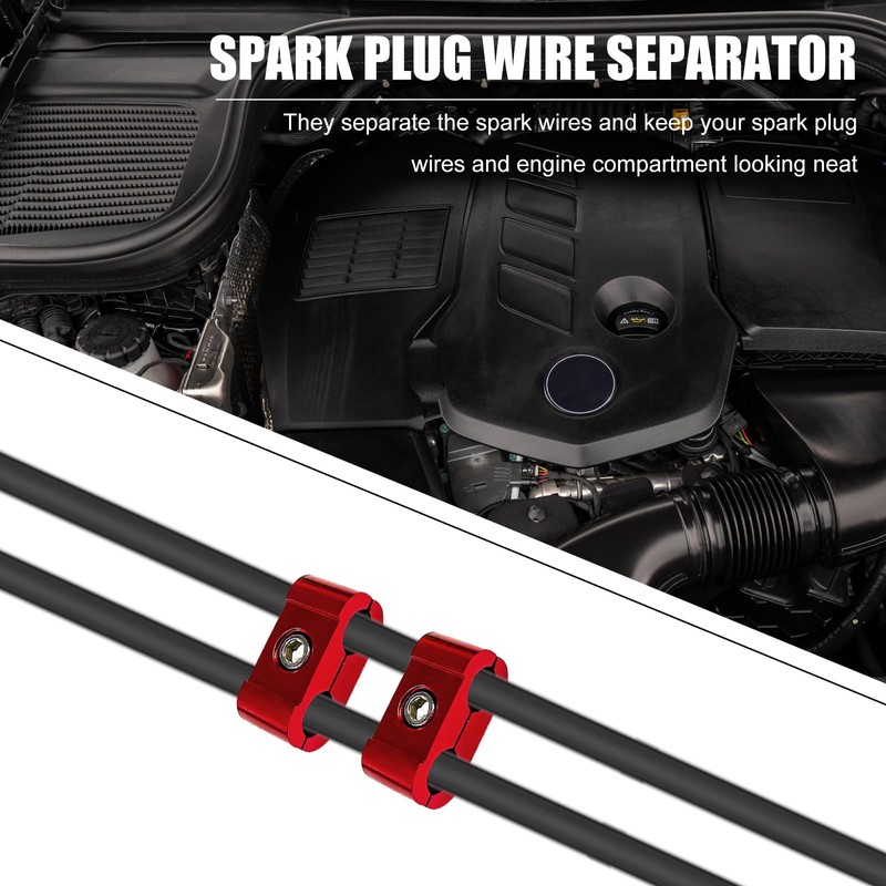 YTFRL 4PCS Car Engine Spark Plug Wire Separator Divider Set,
