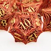 ORIFANTOU Metal DND Dice Set with Box, Golden Red Tree