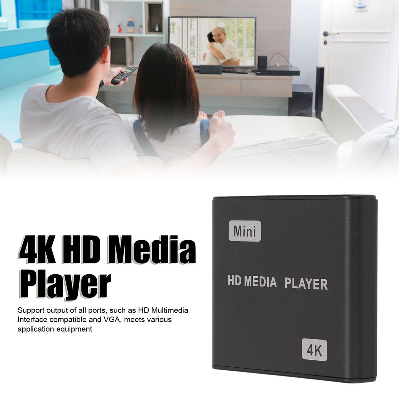 4K HD Media Player Mini Streaming Media Player with Remote