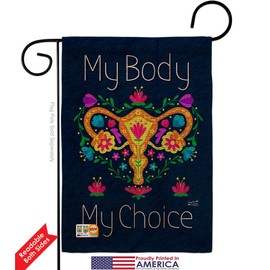 Angeleno Heritage My Body Choice Burlap Garden Flag Support Feminism Social Feminist Movements Gender Equality Small Decorative Gift Yard House Banner Double-Sided Made in USA 13 X 18.5