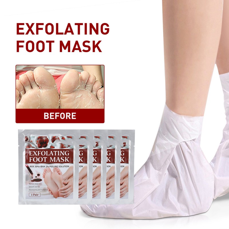 5 Pieces Exfoliating Foot Peel Mask Hydrating Moisturizing Smoothing for