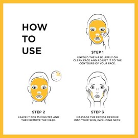 Garnier Vitamin C Brightening & Glow Boosting Serum Sheet Face Mask, Energisng, Hydrating and Illuminating Mask for Dull Skin, Cruelty Free & Vegan Ti