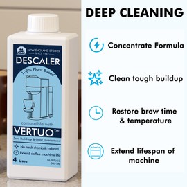 Nespresso Compatible Descaling Kit, Total 8 Uses, Eco-Friendly Formula to Clean Coffee Machine, Vertuoline Compatible Descaling Solution