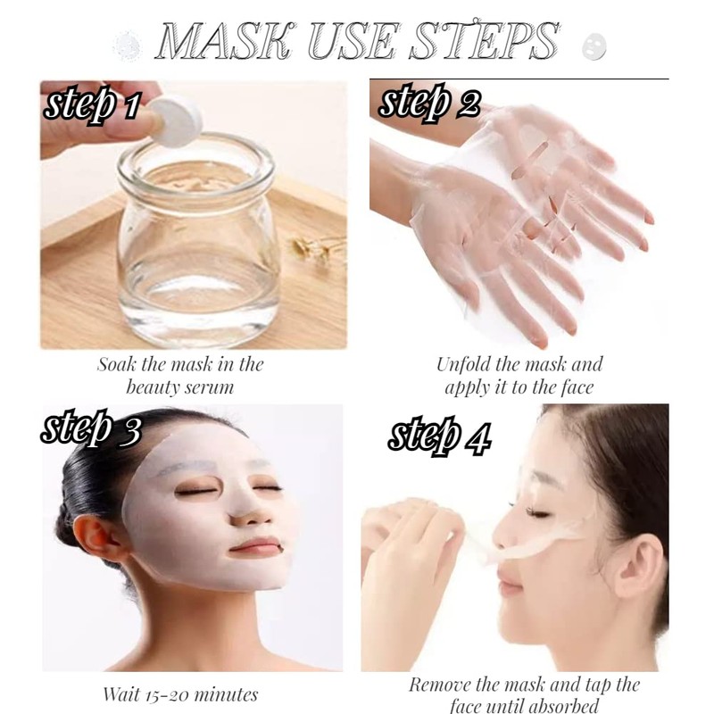 Compressed Face Mask Pack of 40 Face Care Paper DIY