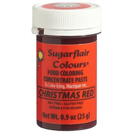 Sugarflair Food Coloring Concentrate Paste, 25 Grams Christmas Red