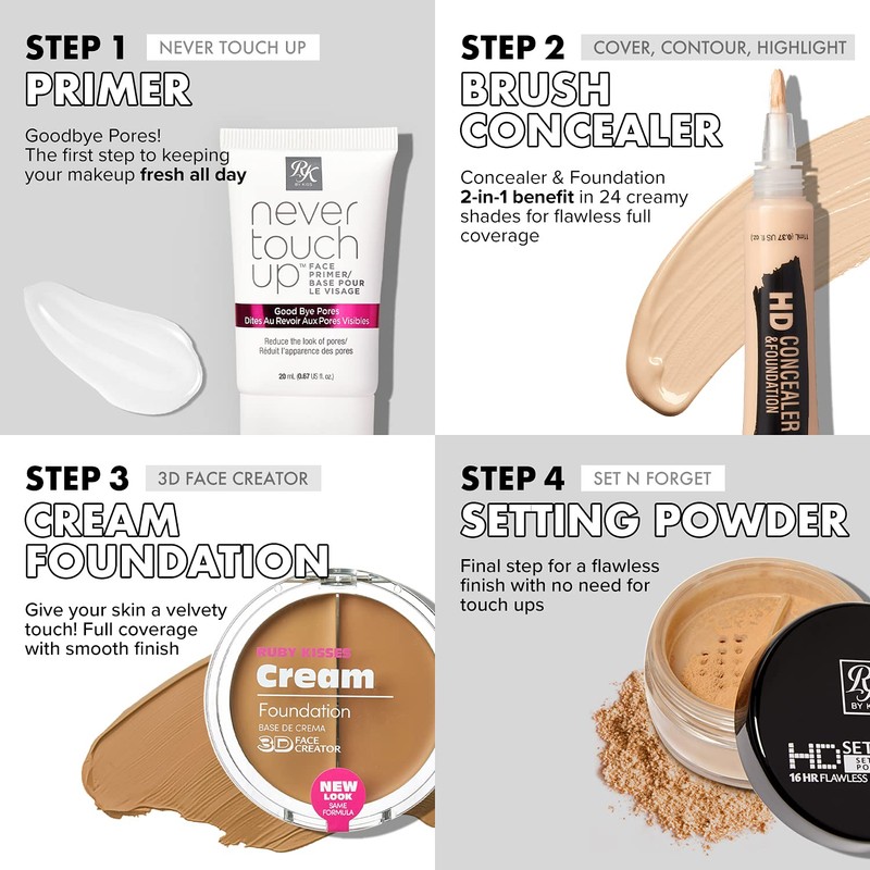 Ruby Kisses Face Primer, Blemish Control Velvety Smooth Makeup Base