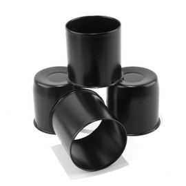 DewFlew 4Pcs 4.25" Push Through Wheel Center Caps Stainless Trailer Hub Cap for Truck SUV RV Wheel Rim, Combination of Curved and Open Ended Wheel Hub Covers (Fit 4.25 Bore 3.94&4.22" H Matt Black)