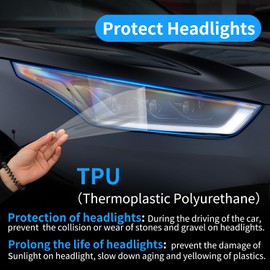 LUNQIN Car Headlight Protection Film for Toyota Highlander 2020 2021 2022 2023 2024 Auto Accessories Lucency Vinyl Exterior Decoration Self Adhesive Sheet Sticker Cover Tint Tail Light