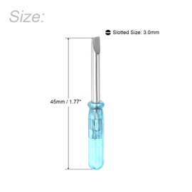 sourcing map 2 x Mini Slotted Screwdrivers, 3.0 mm Flat Head, 45 mm Length for Repairing Small Appliances