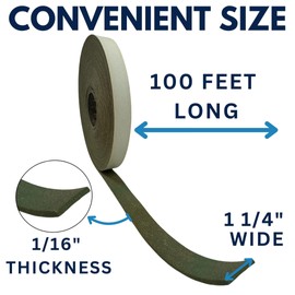 Radiator Repair Premium Gasket Tape Cork and Rubber Compound 1/16” x 100 feet and 1 1/4" Wide - Seal for Truck and Industrial Radiator Repairs from Johnson Manufacturing