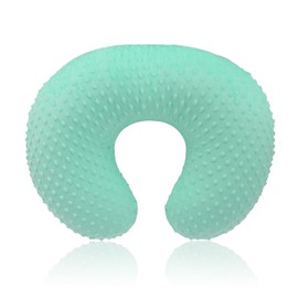 Nursing Pillow Covers Newborn, Breastfeeding Pillow Case Made Minky Fabric, Removable Nursing Covers Fits Breastfeeding Pillows for Baby Boys and Girls, Cover Only (Green)