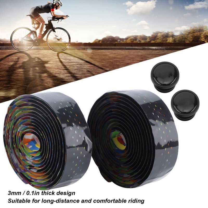 Bike Handlebar Tape NonSlip Cycling Bar Wrap PU Leather Highway