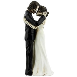 The Kiss Skeleton Wedding Couple Day of The Dead Dia de Los Muertos Figurine