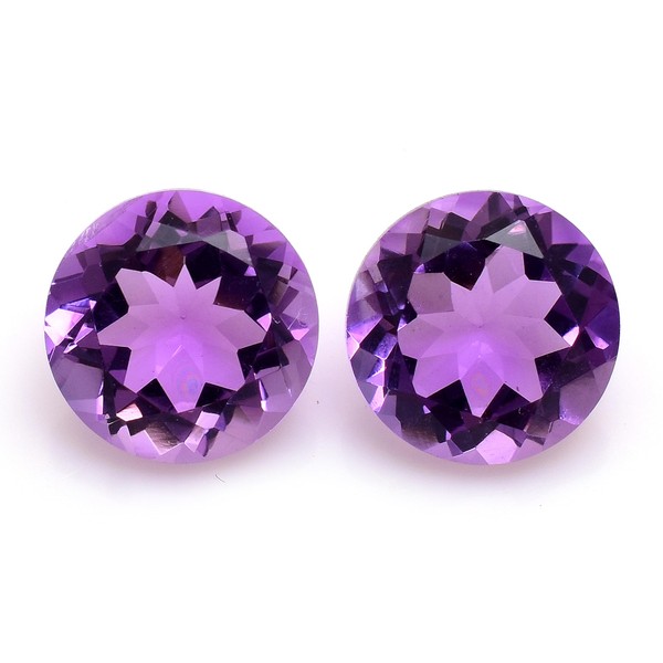 Myhealingworld AAA Quality Calibrated Natural Amethyst Round 7 MM Brilliant