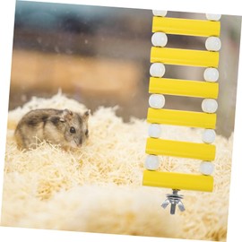 Abaodam Wooden Hamster Ladder Climbing Chew Resistant Small Animal Cage Accessory for Hamsters Gerbils Mice Parrots