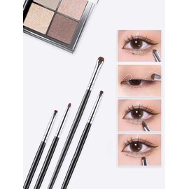 4-Piece Precision Eye Makeup Brush Set for Detailed Looks – Horse Hair Bristles for Eyeshadow and Eyeliner