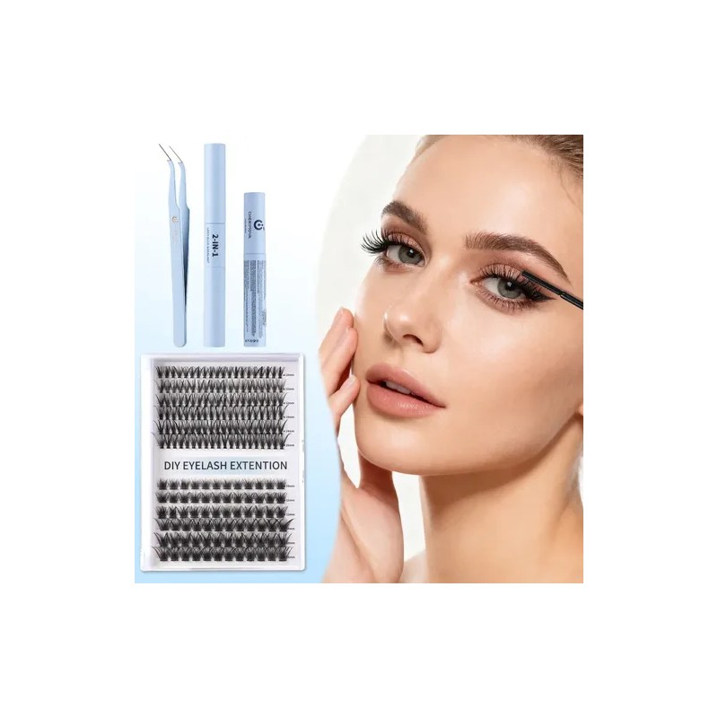 Maquillaje Extensión Kit De Pestañas Diy Naturales Cherimoya