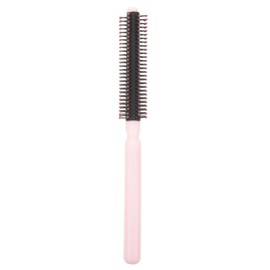 Baluue Mini Round Hair Brush for Women, Pink Plastic Blow Drying Brush, Travel-Friendly Styling Tool Curling, Volumizing, and Detangling Short or Long Hair
