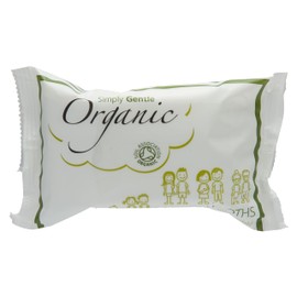 Simply Gentle Organic Dry Cotton Cloths Perfect for Sensitive Skin - Pure Cotton Cloths for Newborn Baby - Free from Odours Parabens & Alcohol - Disposable Cloth - Resealable Pack - 30 Pieces